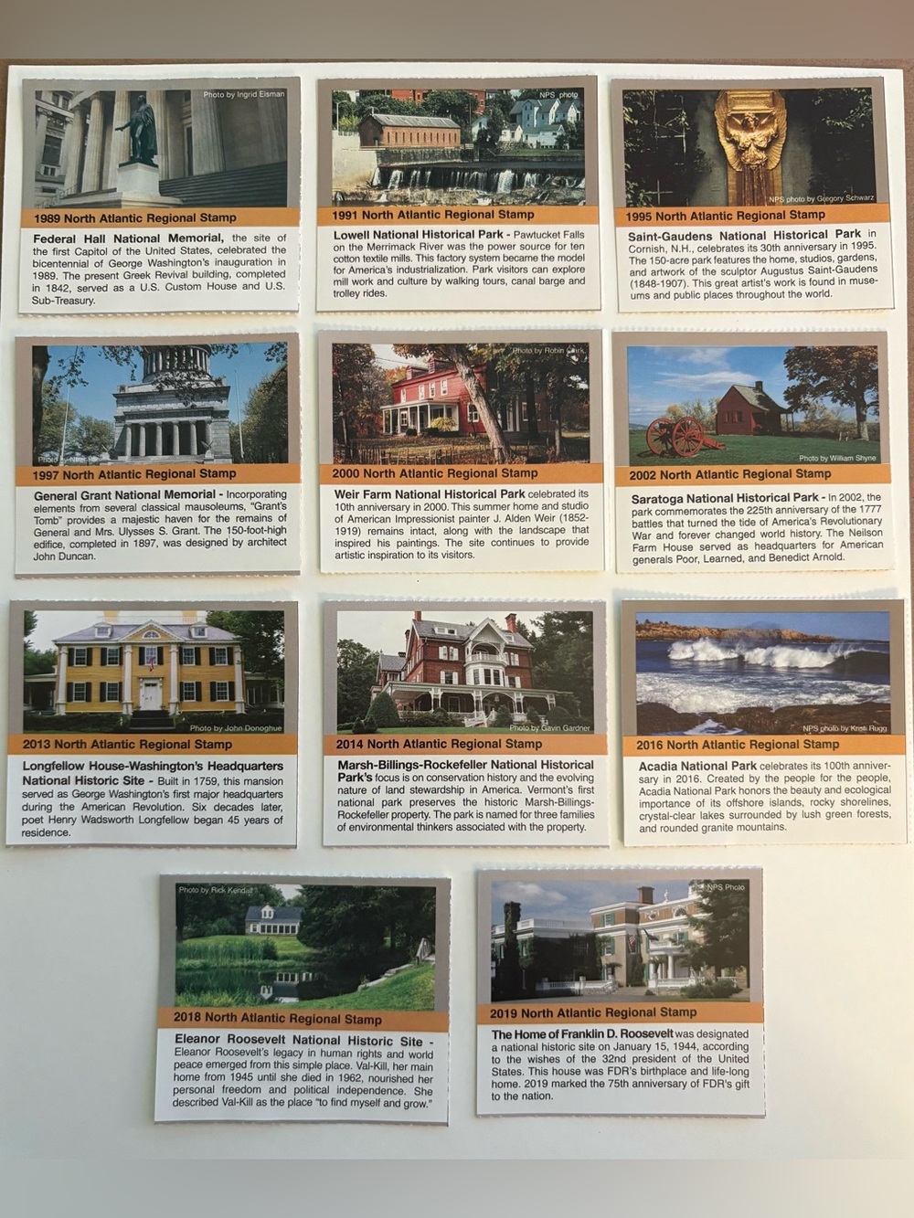 Passport To Your National Parks North Atlantic Regional Stamp Lot 11 Stickers